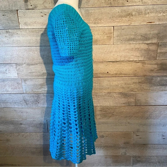 Vintage women’s handmade crocheted fit &‎ flare  dress - Picture 2 of 10